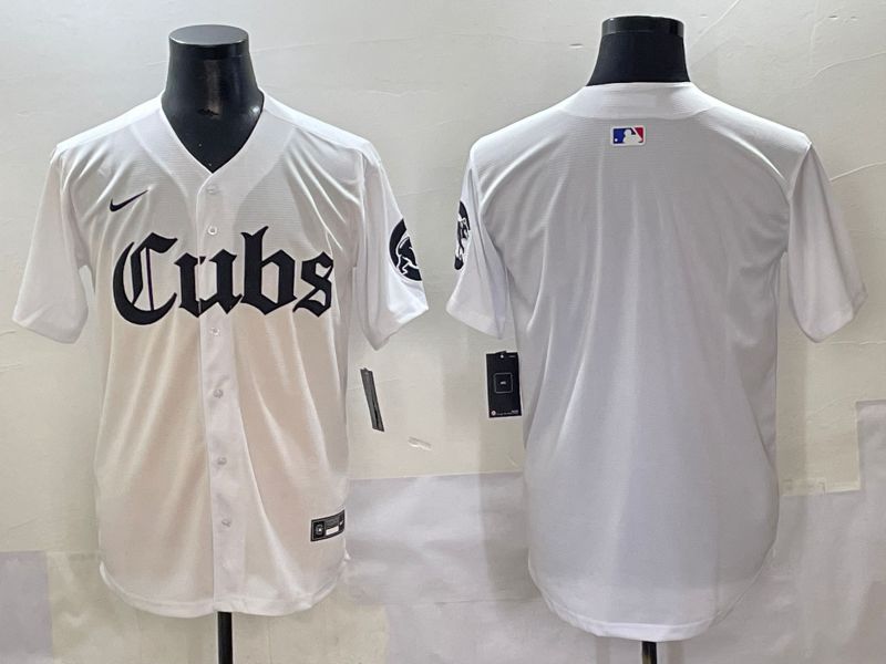 Men 2025 Chicago Cubs Blank White Five generations Joint Name Nike MLB Jersey style 1->chicago cubs->MLB Jersey